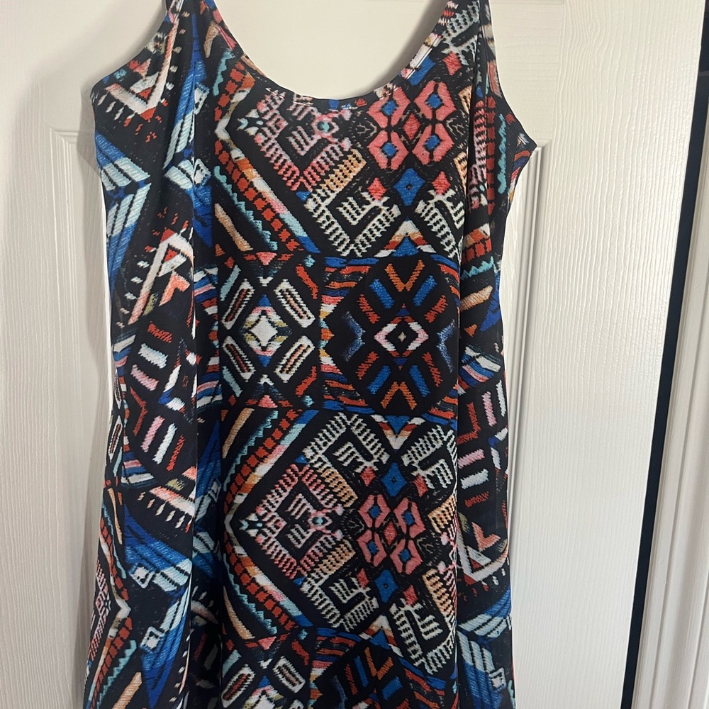 Show Me Your MuMu Blue and Black A-line Mini Dress